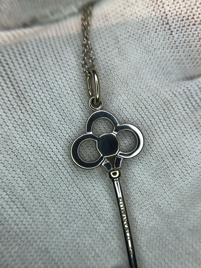 TIFFANY&CO蒂芙尼750白金心冠項鍊,成色98新-8