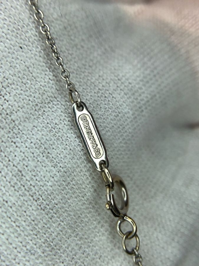 TIFFANY&CO蒂芙尼750白金心冠項鍊,成色98新-12