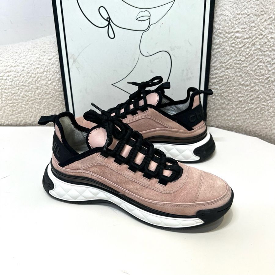 CHANEL/香奈兒 黑粉熊貓雙C休閒鞋 尺碼:39碼-4