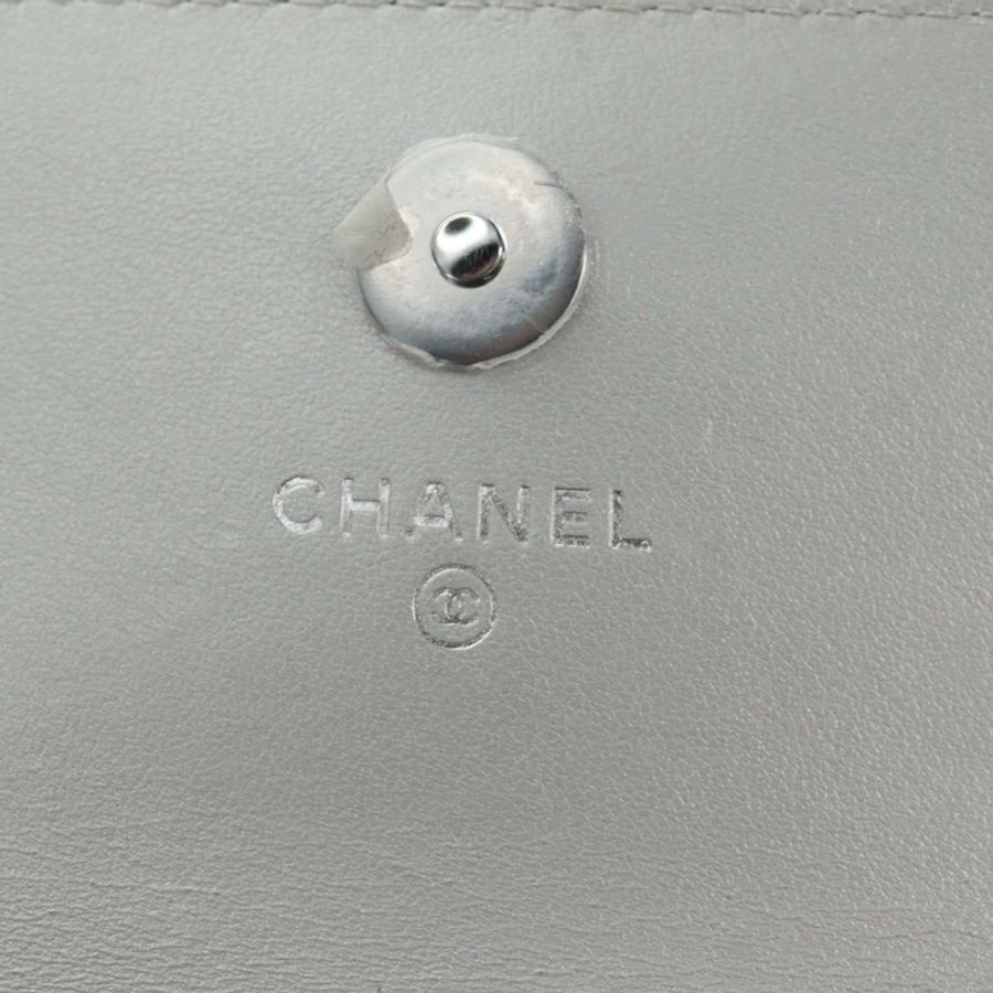 【日本直送】香奈兒 (CHANEL) 絎縫鏈條單肩包,羊皮材質,銀色雙C標誌,貨號 190674SAM-9
