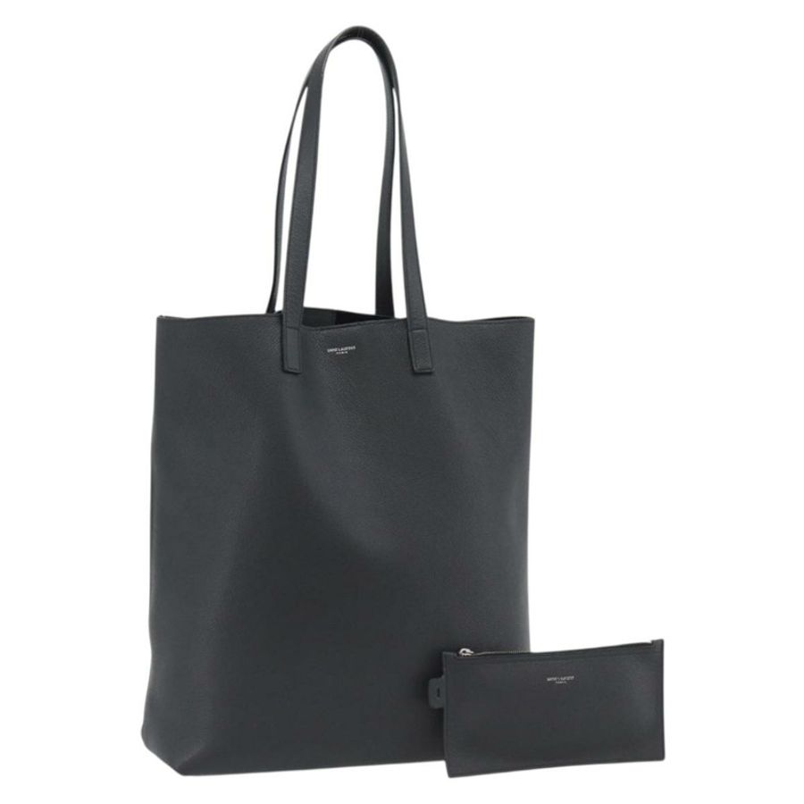 【日本直送】SAINT LAURENT 手提包 皮革 黑色 銀色 Auth mr2776A-0