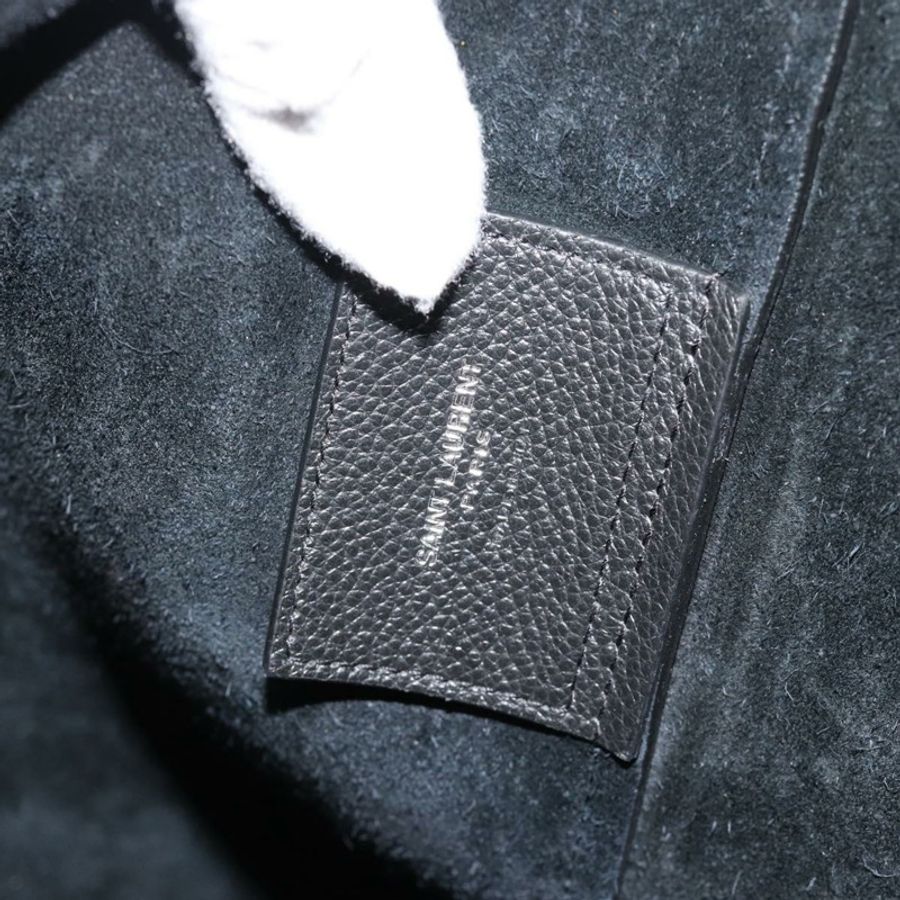 【日本直送】SAINT LAURENT 手提包 皮革 黑色 銀色 Auth mr2776A-9