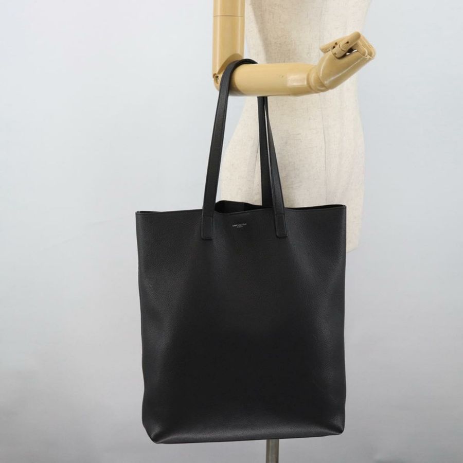 【日本直送】SAINT LAURENT 手提包 皮革 黑色 銀色 Auth mr2776A-21