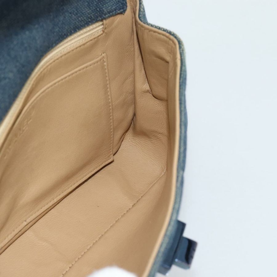 【日本直送】香奈兒 2.55 Choco Bar 系列手袋 帆布 藍色 CC Auth mr2780V-18