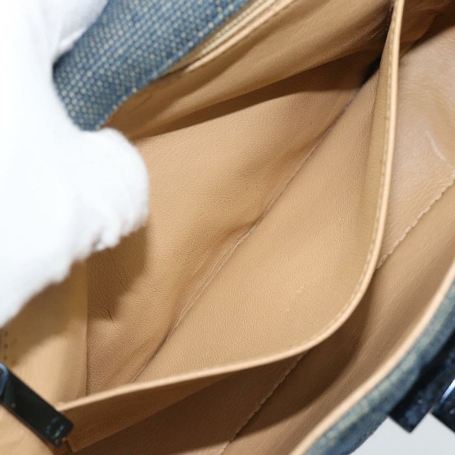 【日本直送】香奈兒 2.55 Choco Bar 系列手袋 帆布 藍色 CC Auth mr2780V-21
