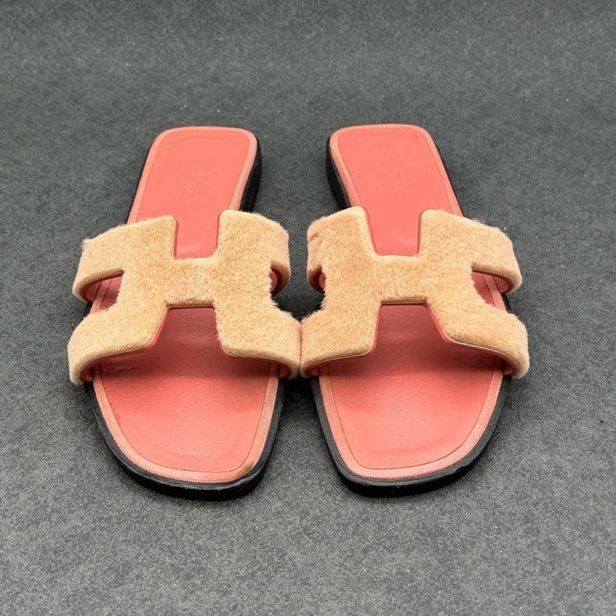 HERMES/愛馬仕 舒適休閒時尚涼拖 女款 拼色37.5碼-1