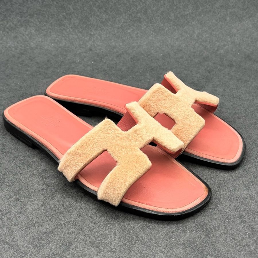 HERMES/愛馬仕 舒適休閒時尚涼拖 女款 拼色37.5碼-3