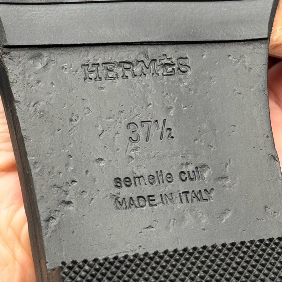 HERMES/愛馬仕 舒適休閒時尚涼拖 女款 拼色37.5碼-6