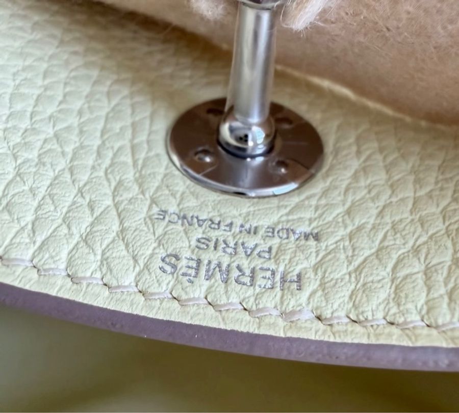Hermes mini lindy米爾頓黃 k刻-7