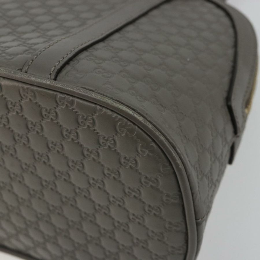 【日本直送】GUCCI Micro GG 帆布 Guccissima 手提包 皮革兩用 灰色/金色 449654 正品 186642V-8