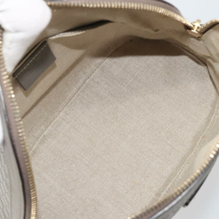 【日本直送】GUCCI Micro GG 帆布 Guccissima 手提包 皮革兩用 灰色/金色 449654 正品 186642V-9
