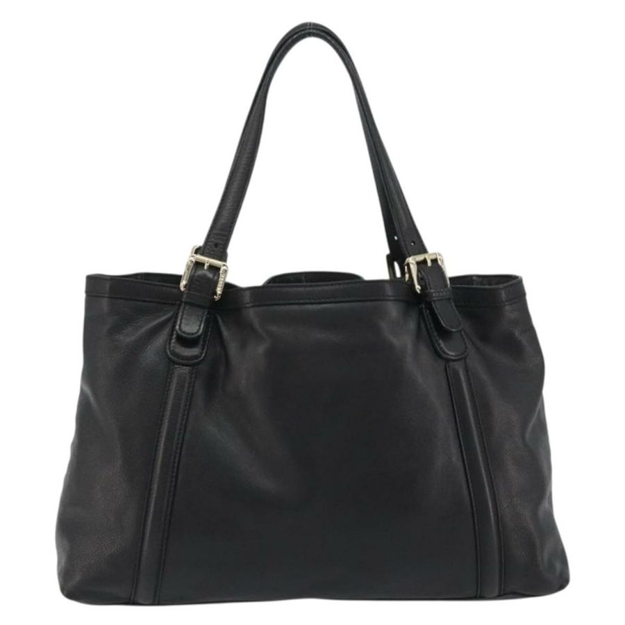 【日本直送】GUCCI Newbrit 手提包 皮革 黑色 金色 162094 正品 BA13791V-1