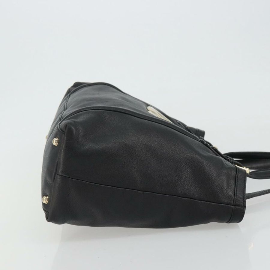 【日本直送】GUCCI Newbrit 手提包 皮革 黑色 金色 162094 正品 BA13791V-2