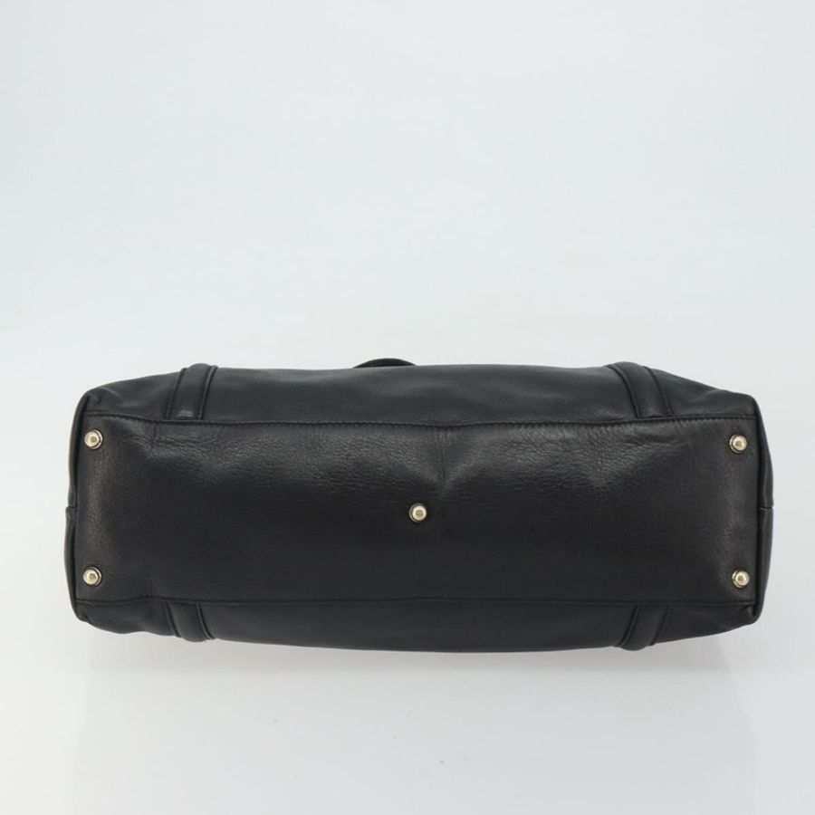 【日本直送】GUCCI Newbrit 手提包 皮革 黑色 金色 162094 正品 BA13791V-4