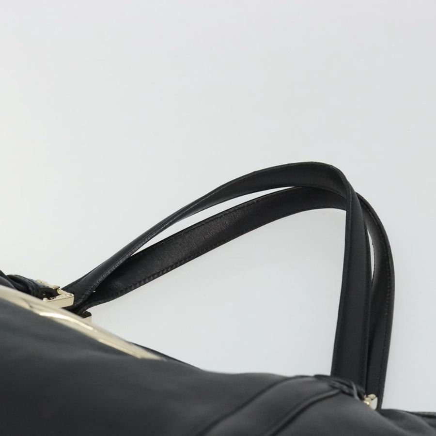 【日本直送】GUCCI Newbrit 手提包 皮革 黑色 金色 162094 正品 BA13791V-7
