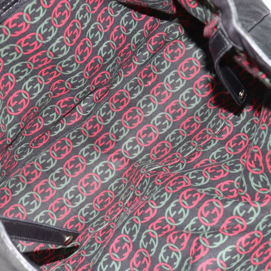 【日本直送】GUCCI Newbrit 手提包 皮革 黑色 金色 162094 正品 BA13791V-10