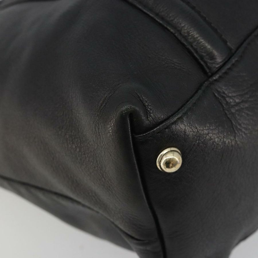 【日本直送】GUCCI Newbrit 手提包 皮革 黑色 金色 162094 正品 BA13791V-13