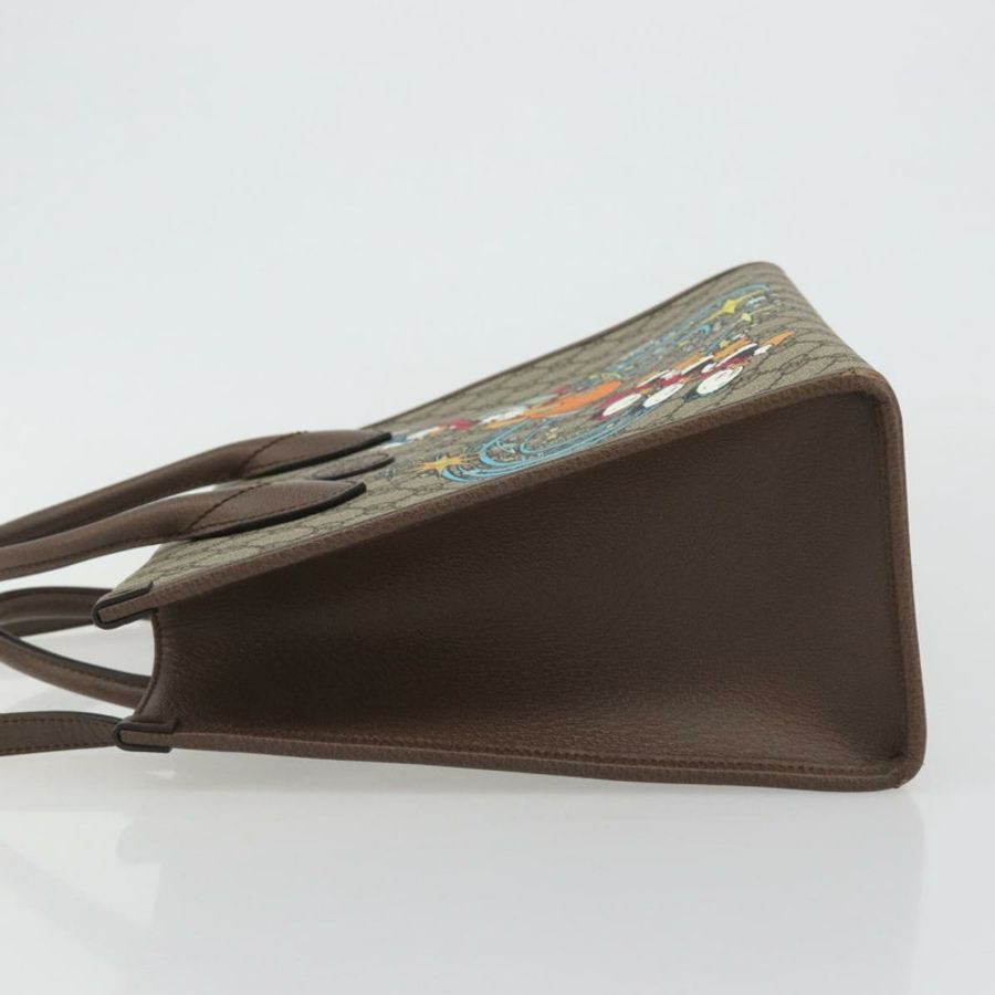 【日本直送】GUCCI GG Supreme 唐老鴨手提包 PVC 兩用 米色/金色 648134 正品 190456M-3
