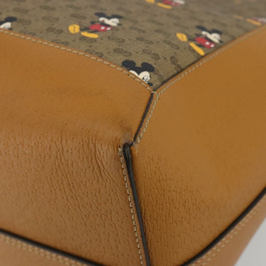 【日本直送】GUCCI GUCCIxDisney 聯名款 Micro GG Supreme 手提包 PVC 米色 金色 547947 正品 ep15089M-14
