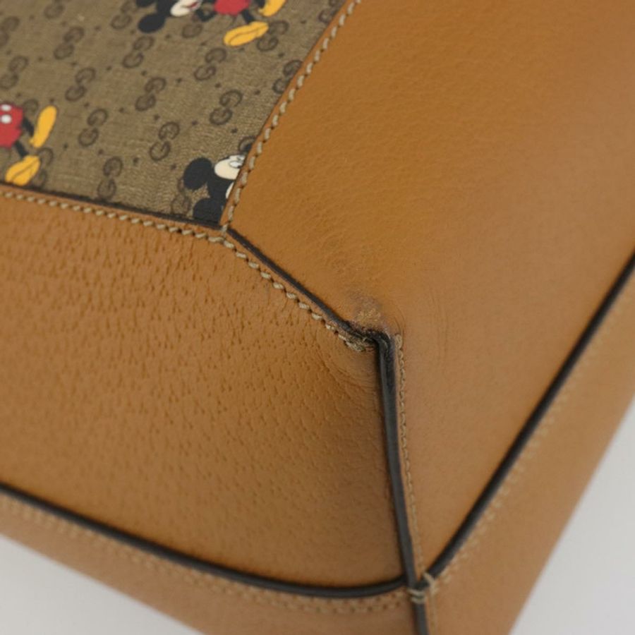 【日本直送】GUCCI GUCCIxDisney 聯名款 Micro GG Supreme 手提包 PVC 米色 金色 547947 正品 ep15089M-15