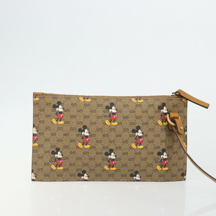 【日本直送】GUCCI GUCCIxDisney 聯名款 Micro GG Supreme 手提包 PVC 米色 金色 547947 正品 ep15089M-20