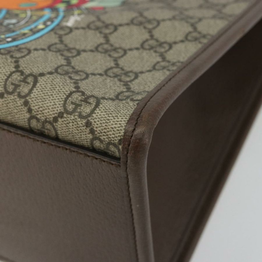 【日本直送】GUCCI GG Supreme 唐老鴨手提包 PVC 兩用 米色 金色 648134 正品 ep15080M-14