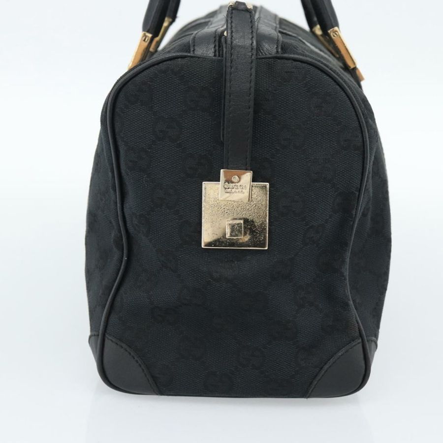 【日本直送】GUCCI GG帆布波士頓包 黑色金色 000 0846 正品 fm5397V-2
