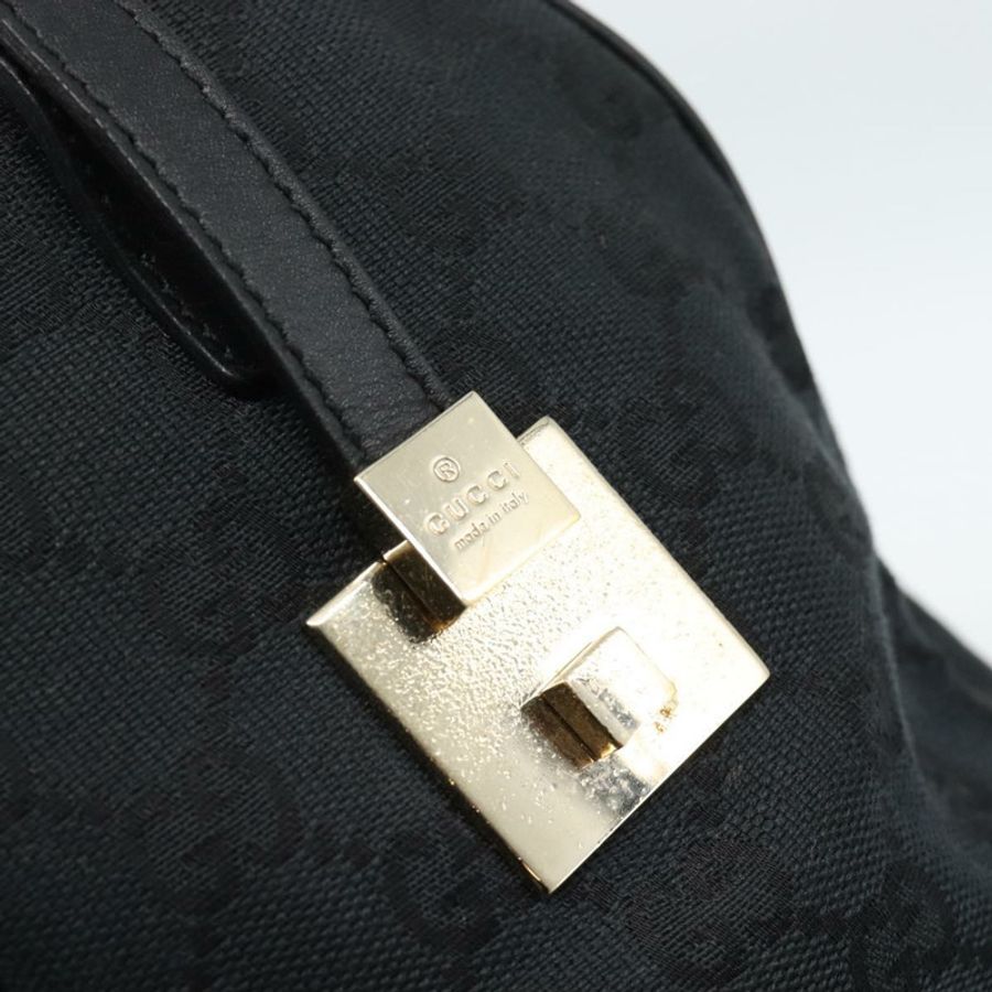 【日本直送】GUCCI GG帆布波士頓包 黑色金色 000 0846 正品 fm5397V-8