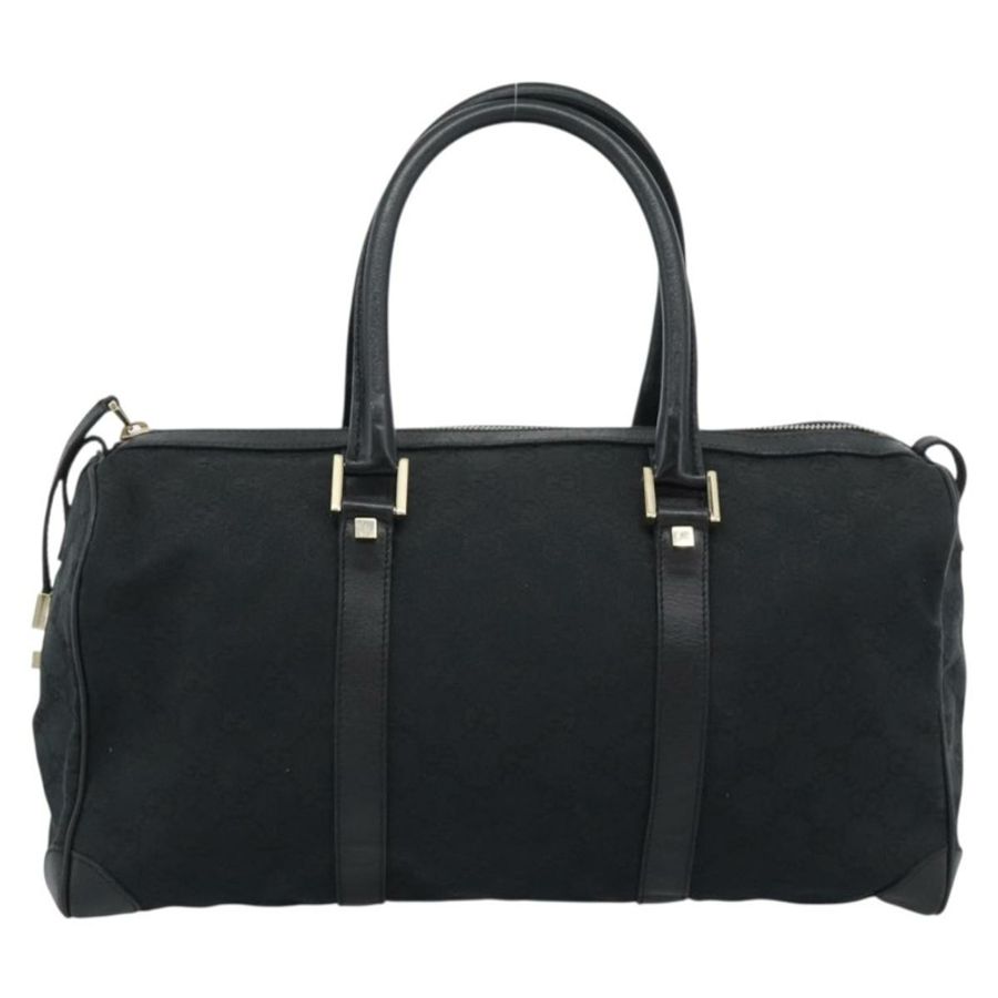 【日本直送】GUCCI GG帆布波士頓包 黑色金色 000 0846 正品 fm5397V-12