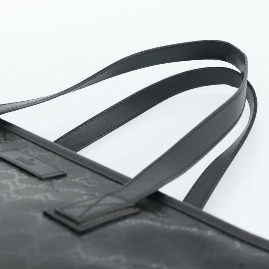 【日本直送】GUCCI GG 經典手提包 PVC 皮革 黑色 211137 正品 BA13986A-7