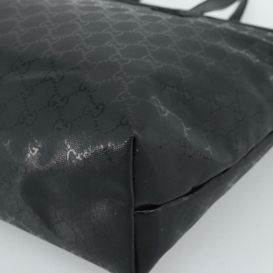 【日本直送】GUCCI GG 經典手提包 PVC 皮革 黑色 211137 正品 BA13986A-8