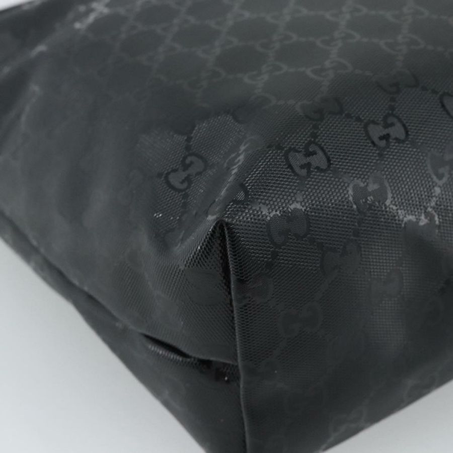 【日本直送】GUCCI GG 經典手提包 PVC 皮革 黑色 211137 正品 BA13986A-15