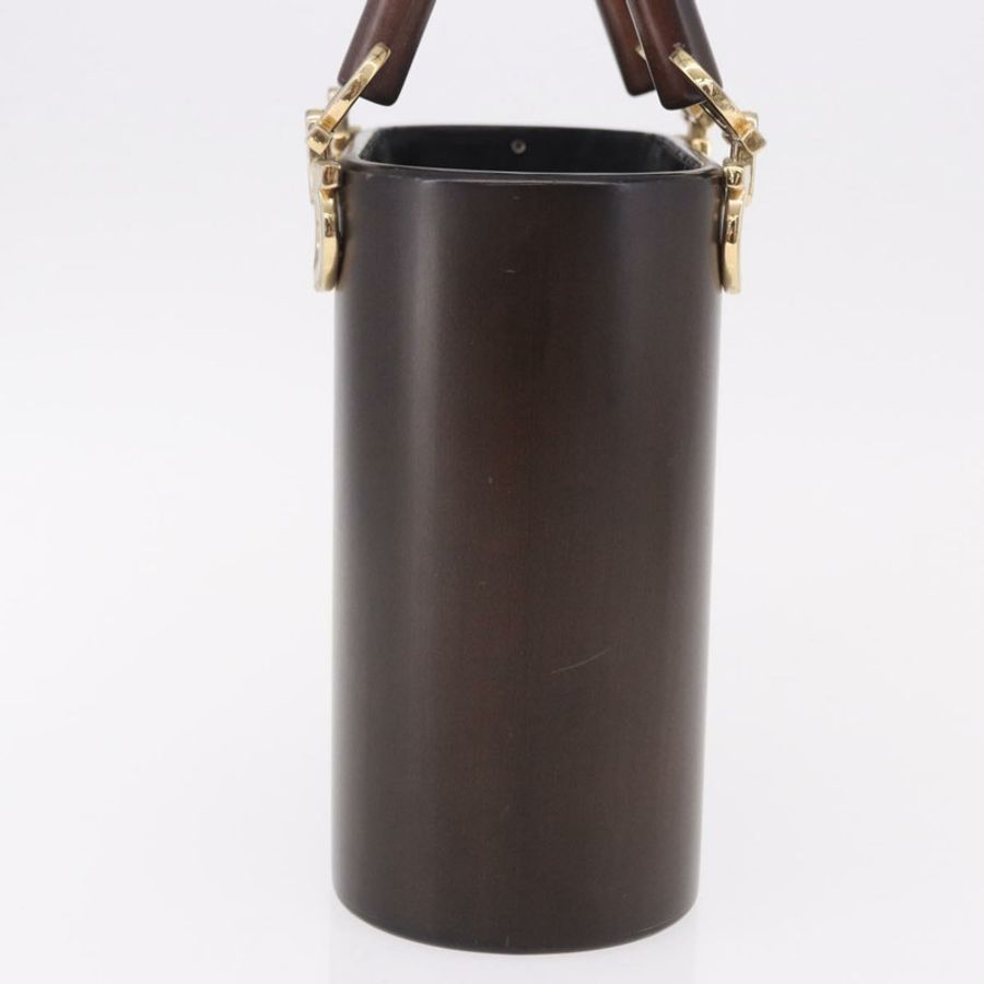 【日本直送】Salvatore Ferragamo Gancini 手提包,木棕色,金色,正品,貨號 191507V-2