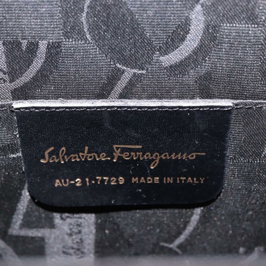 【日本直送】Salvatore Ferragamo Gancini 手提包,木棕色,金色,正品,貨號 191507V-11