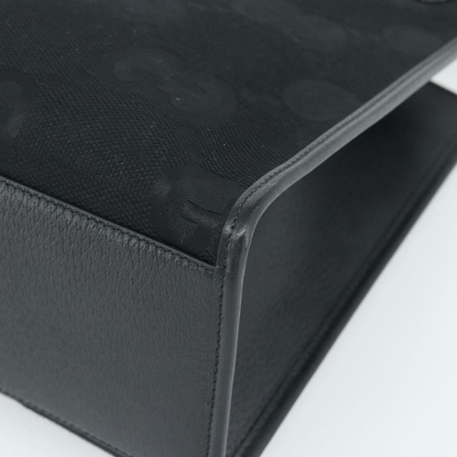 【日本直送】GUCCI Jumbo GG帆布手提包 2way Black Silver 678839 Auth mr2773V-16