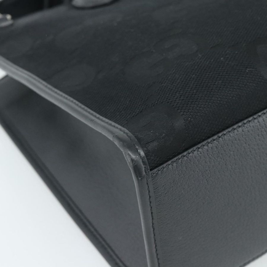 【日本直送】GUCCI Jumbo GG帆布手提包 2way Black Silver 678839 Auth mr2773V-17