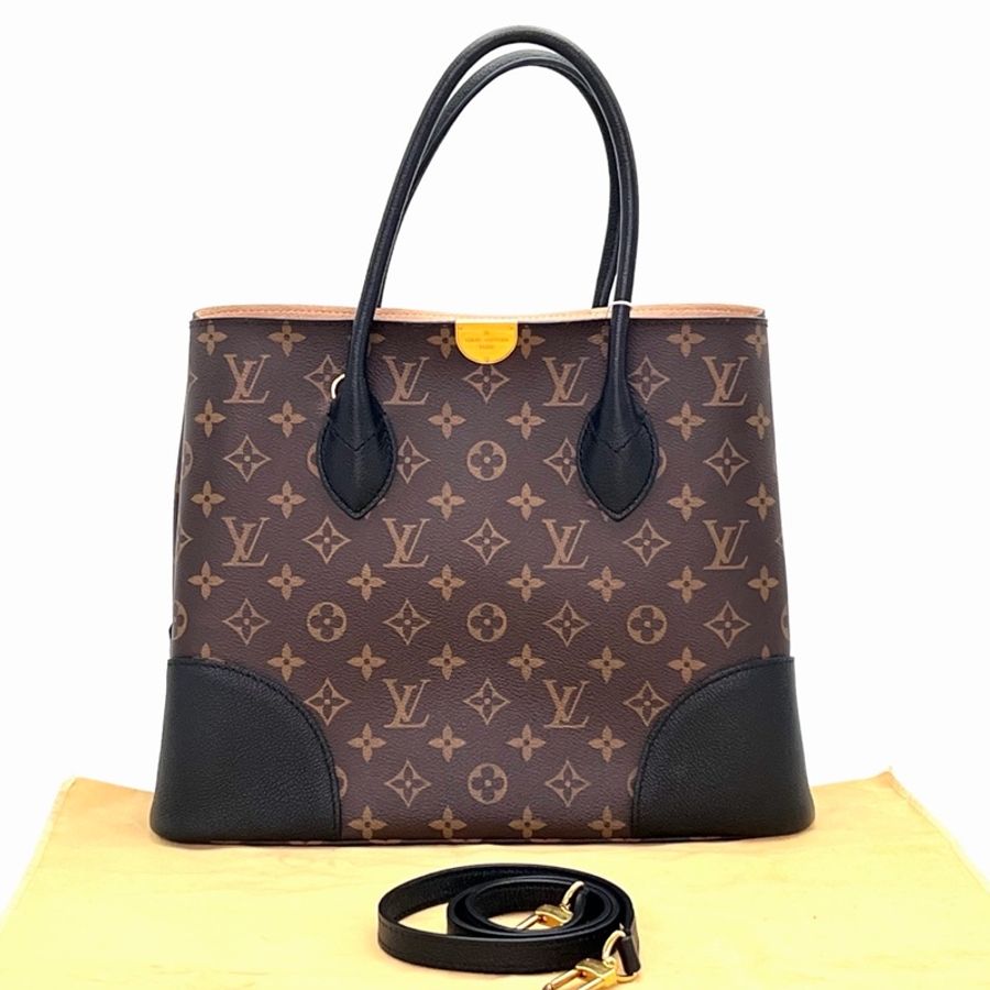 🤎 威選精品|LV Flandrin 老花拼黑托特手提肩背包-5