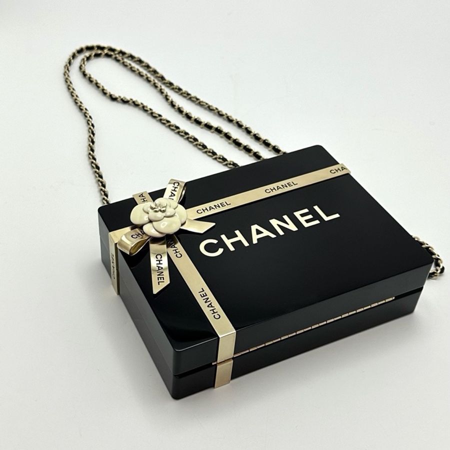 🖤 威選精品|CHANEL 山茶花禮物盒子鏈條包-3