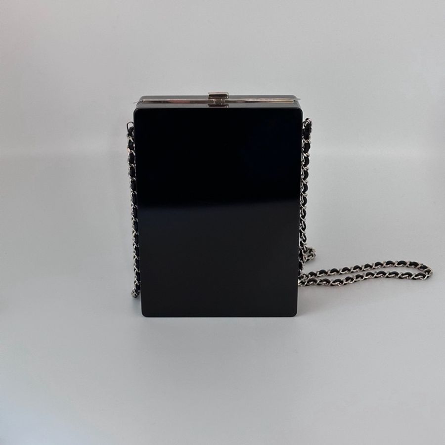 🖤 威選精品|CHANEL 黑色樹脂 No.5 香水瓶盒子鏈條包-3