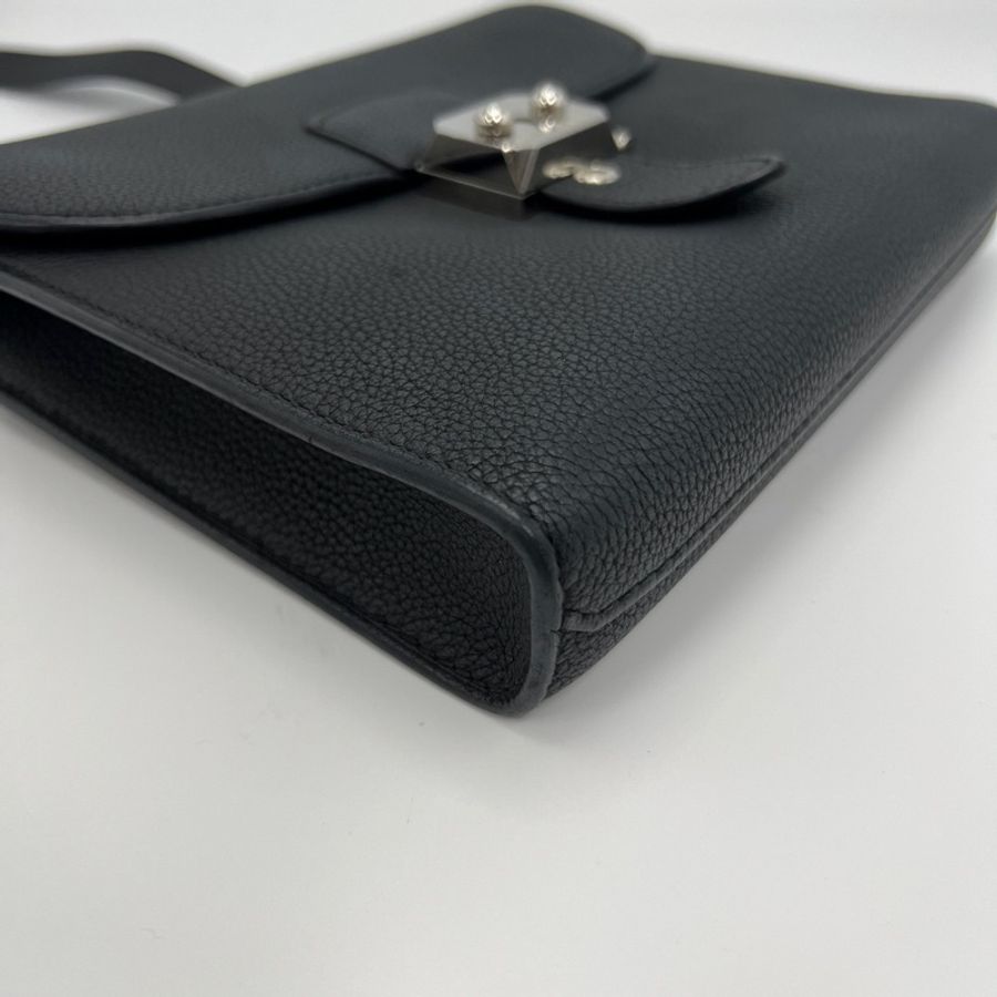 🖤 威選精品|HERMÈS Depeches 21 黑銀郵差包-3