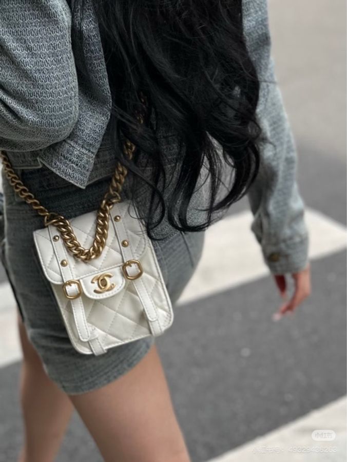 🤍 威選精品|CHANEL 白金牛皮劍橋豎版手提肩背斜背郵差包-0