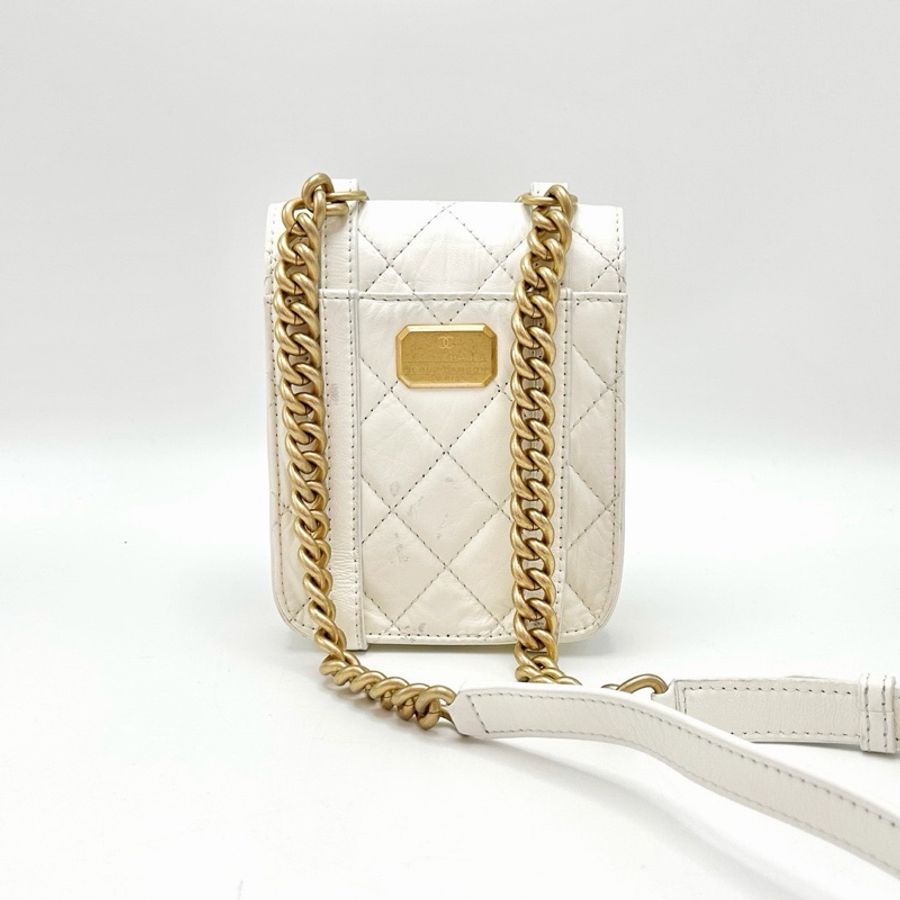 🤍 威選精品|CHANEL 白金牛皮劍橋豎版手提肩背斜背郵差包-4