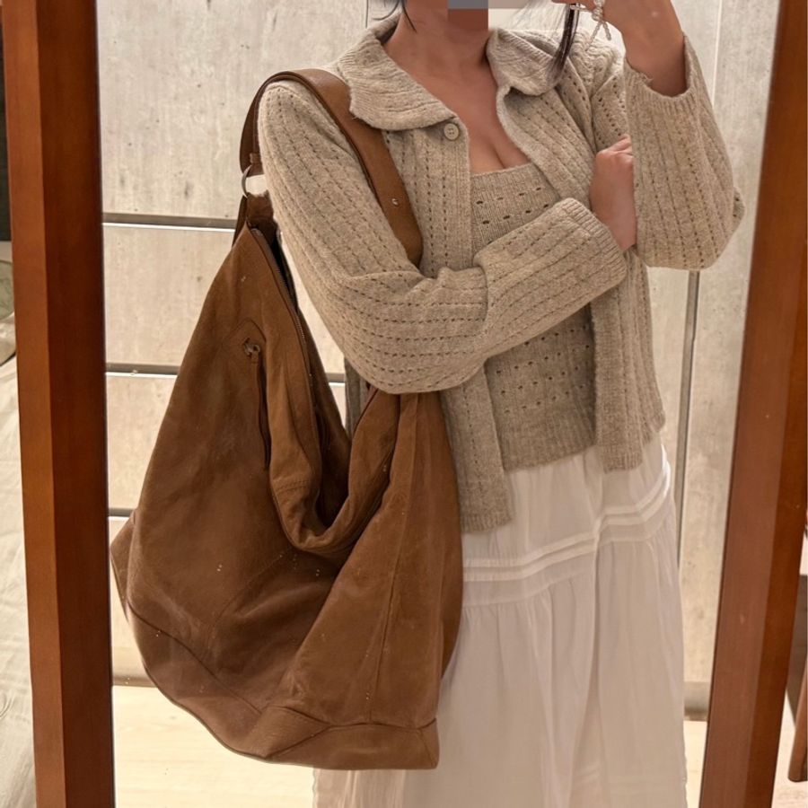 BALENCIAGA 巴黎世家 hobo 卡其 斜背包 肩背包 側背包-5