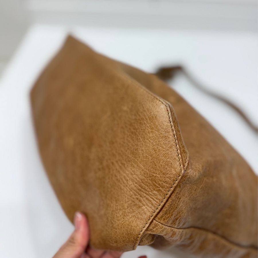 BALENCIAGA 巴黎世家 hobo 卡其 斜背包 肩背包 側背包-12