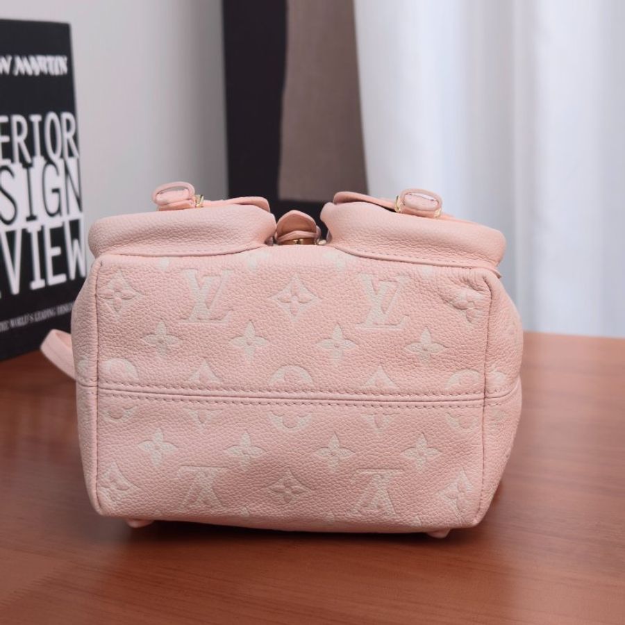 LV Backup粉色金扣後背包 芯片款18*22*12 98新配件 盒子 塵袋 購證 吊牌-6