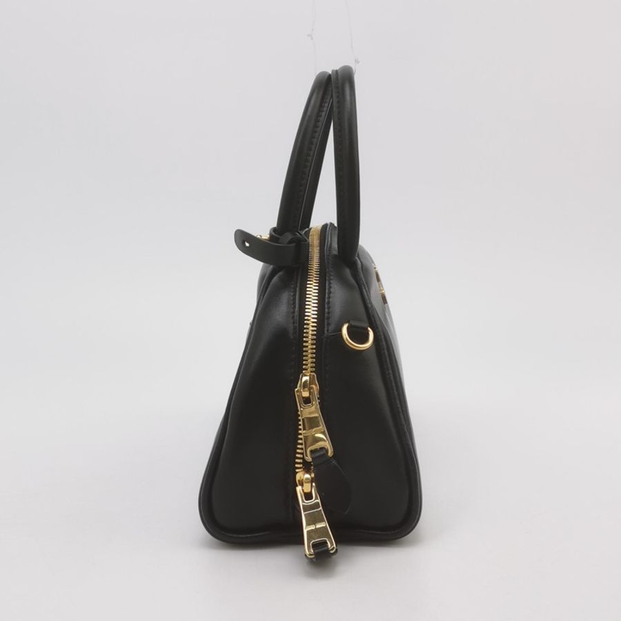 Miu Miu 繆繆 小號牛皮純色字母logo拉鍊斜挎包單肩包 附件 塵袋 肩帶-3