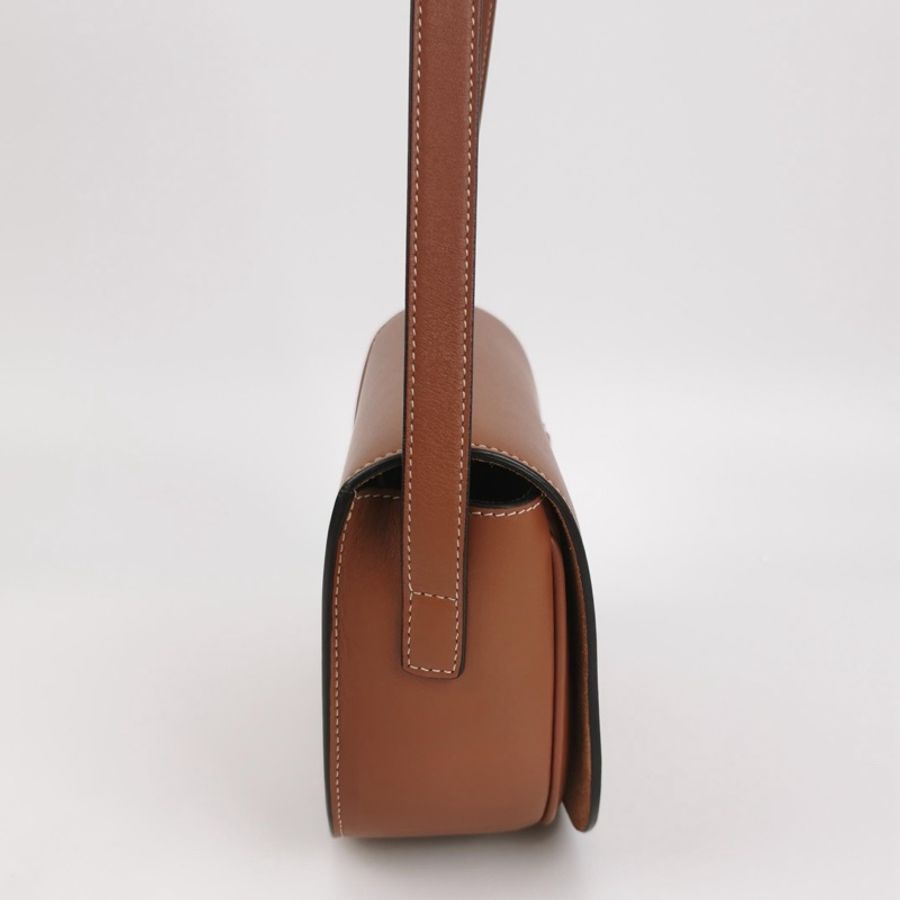 Celine 賽琳 Triomphe Canvas標誌印花牛皮純色凱旋門Logo斜挎包單肩包-3