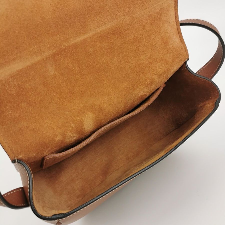 Celine 賽琳 Triomphe Canvas標誌印花牛皮純色凱旋門Logo斜挎包單肩包-6