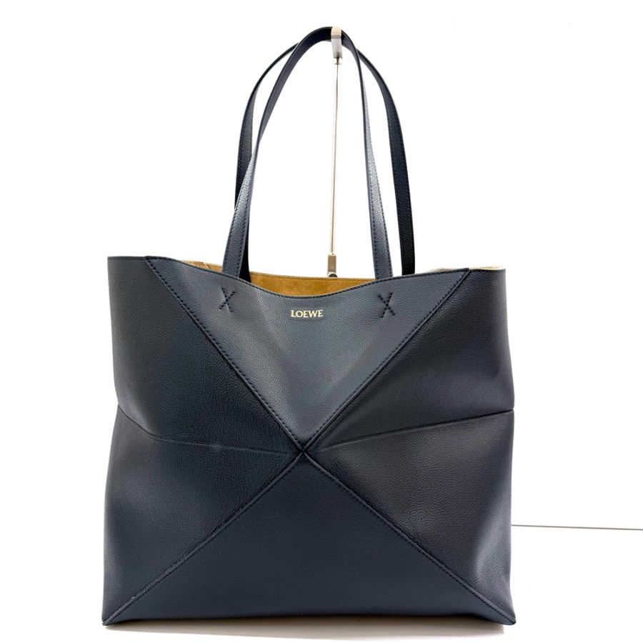 LOEWE 深藍色PUZZLE FOLD 拼圖托特包-0