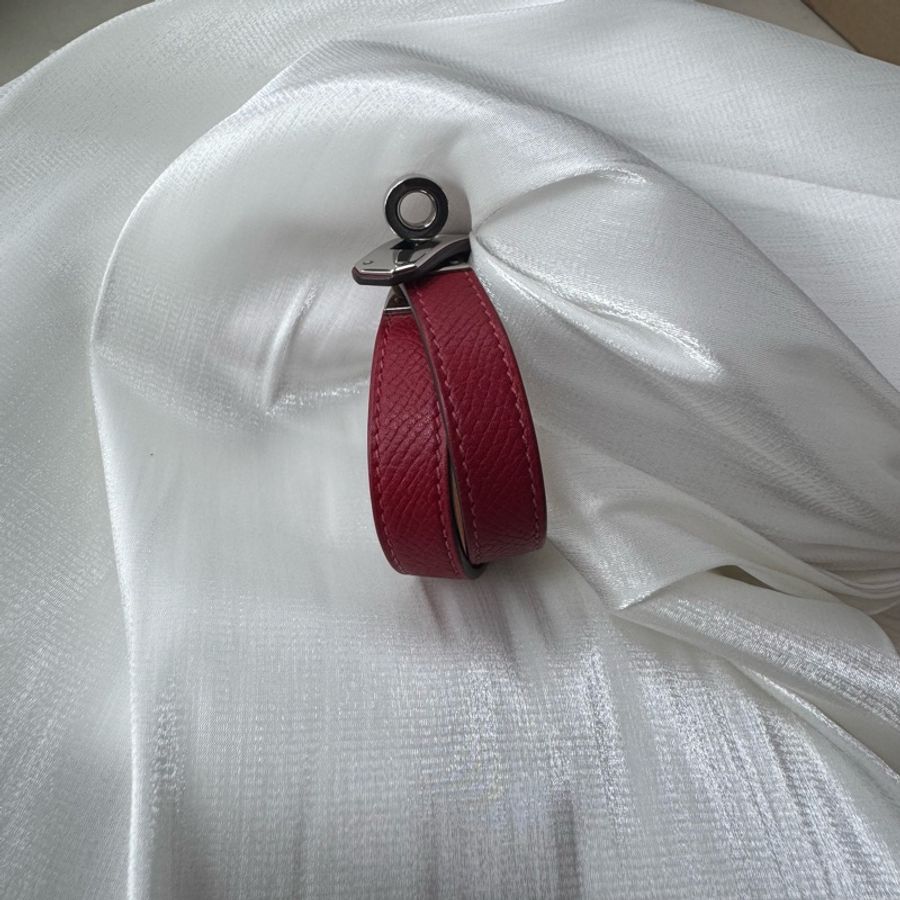 Hermes Kelly Double Tour暗紅色手環-7